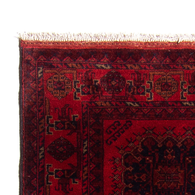 Tappeto corsia Tappeto afgano - Kunduz - 295 x 82 cm - rosso scuro