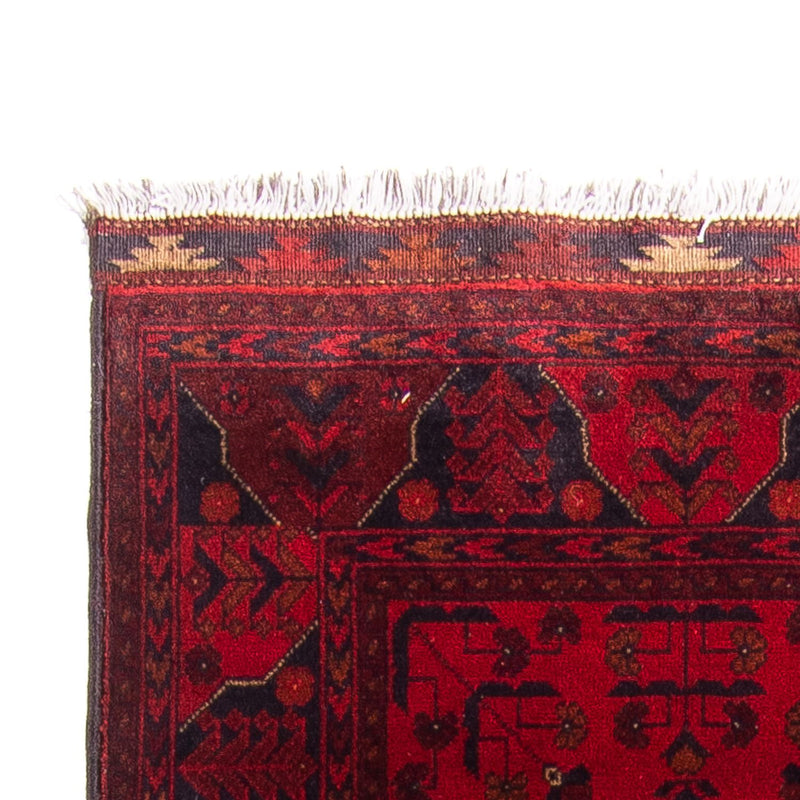 Tappeto corsia Tappeto afgano - Kunduz - 299 x 82 cm - rosso scuro