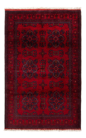 Tappeto afgano - Kunduz - 219 x 126 cm - rosso scuro