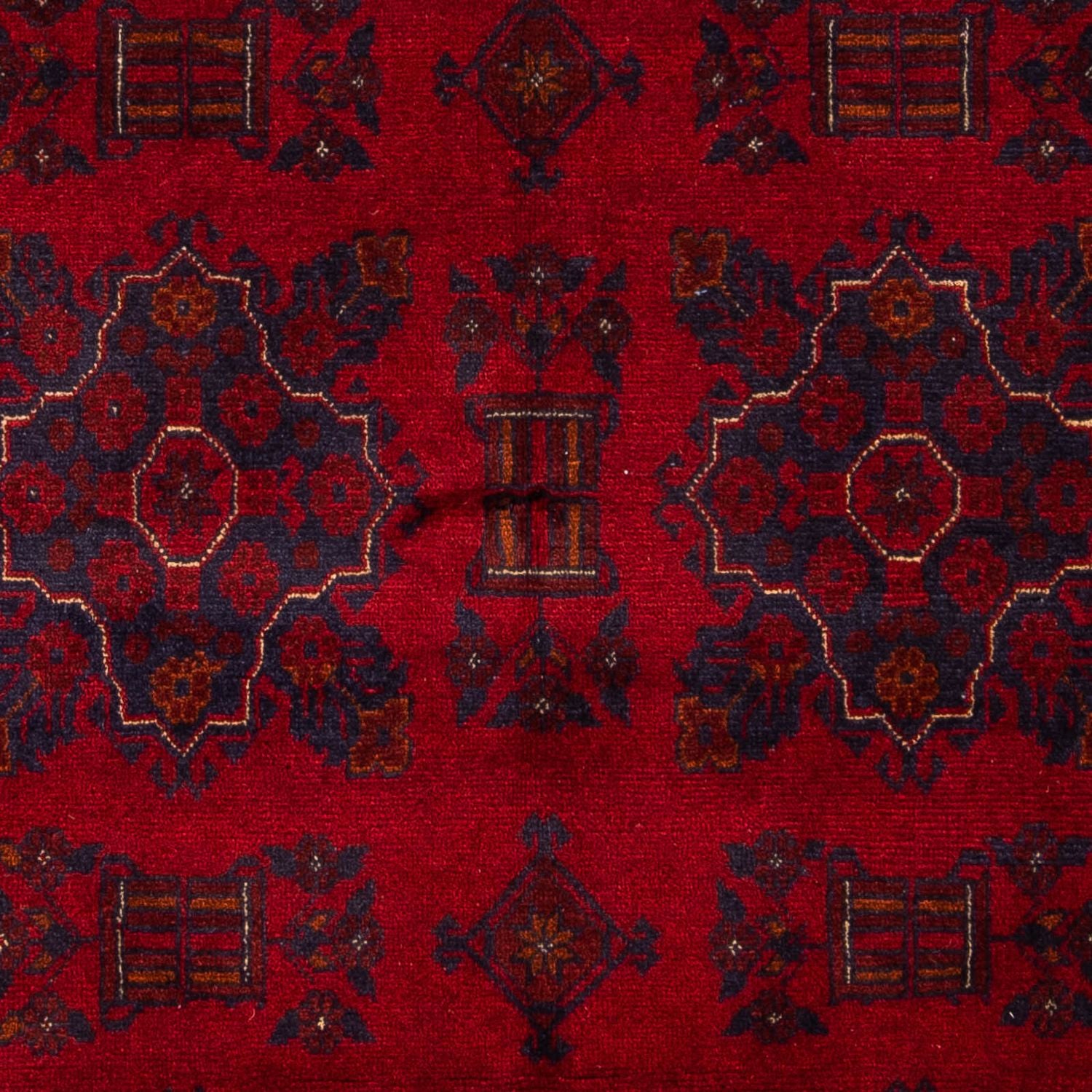 Tappeto afgano - Kunduz - 219 x 126 cm - rosso scuro