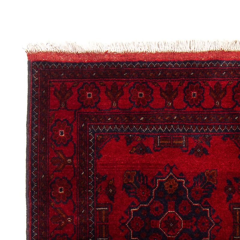 Tappeto afgano - Kunduz - 219 x 126 cm - rosso scuro