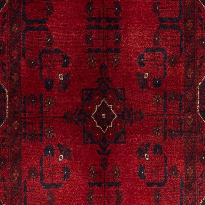 Tappeto corsia Tappeto afgano - Kunduz - 298 x 82 cm - rosso scuro