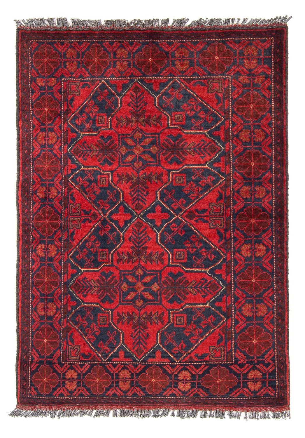 Tappeto afgano - Kunduz - 125 x 78 cm - rosso scuro