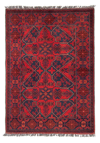 Tappeto afgano - Kunduz - 125 x 78 cm - rosso scuro