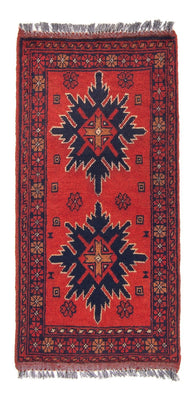 Tappeto afgano - Kunduz - 98 x 49 cm - rosso scuro