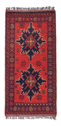 Tappeto afgano - Kunduz - 98 x 49 cm - rosso scuro