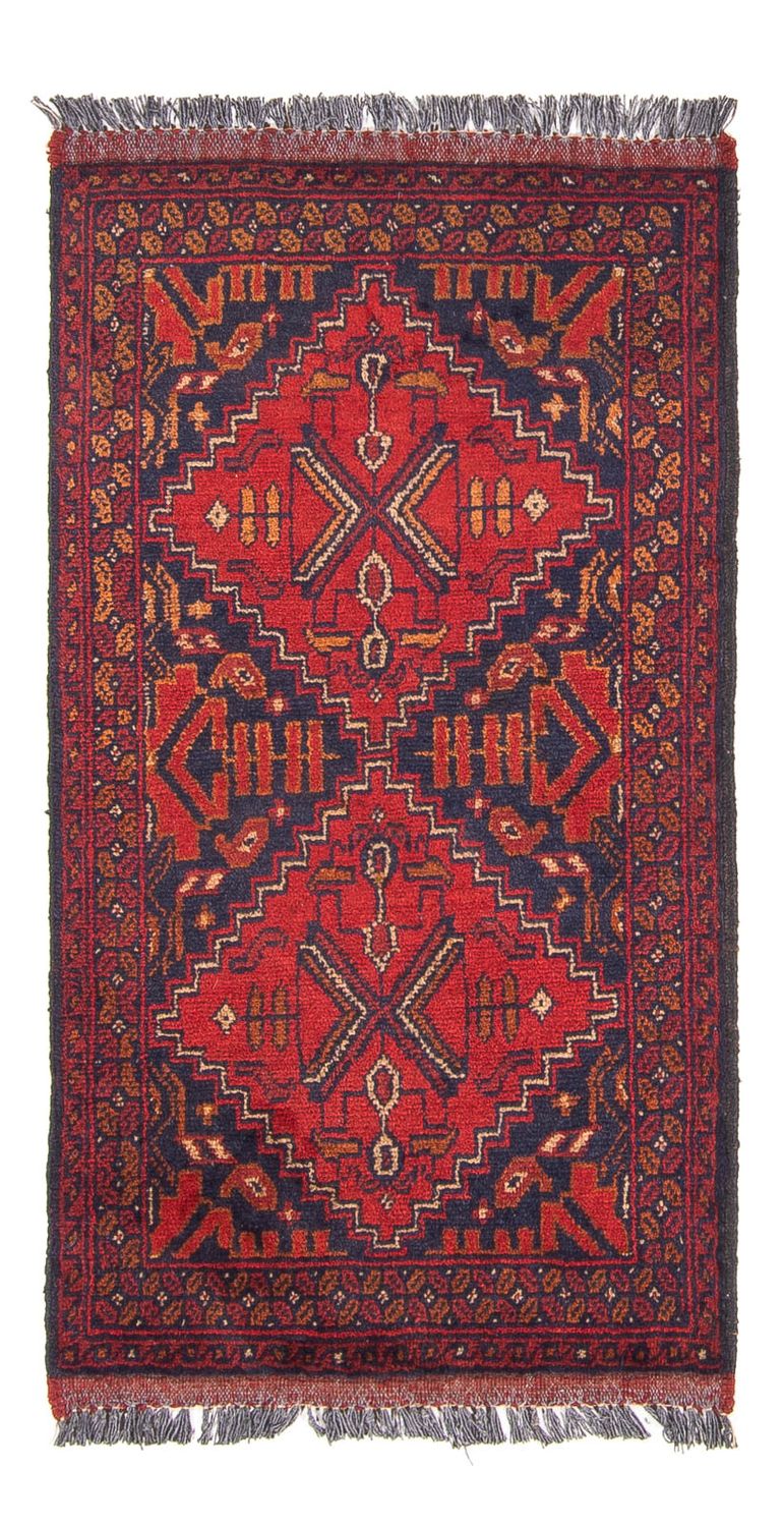 Tappeto afgano - Kunduz - 102 x 52 cm - rosso scuro
