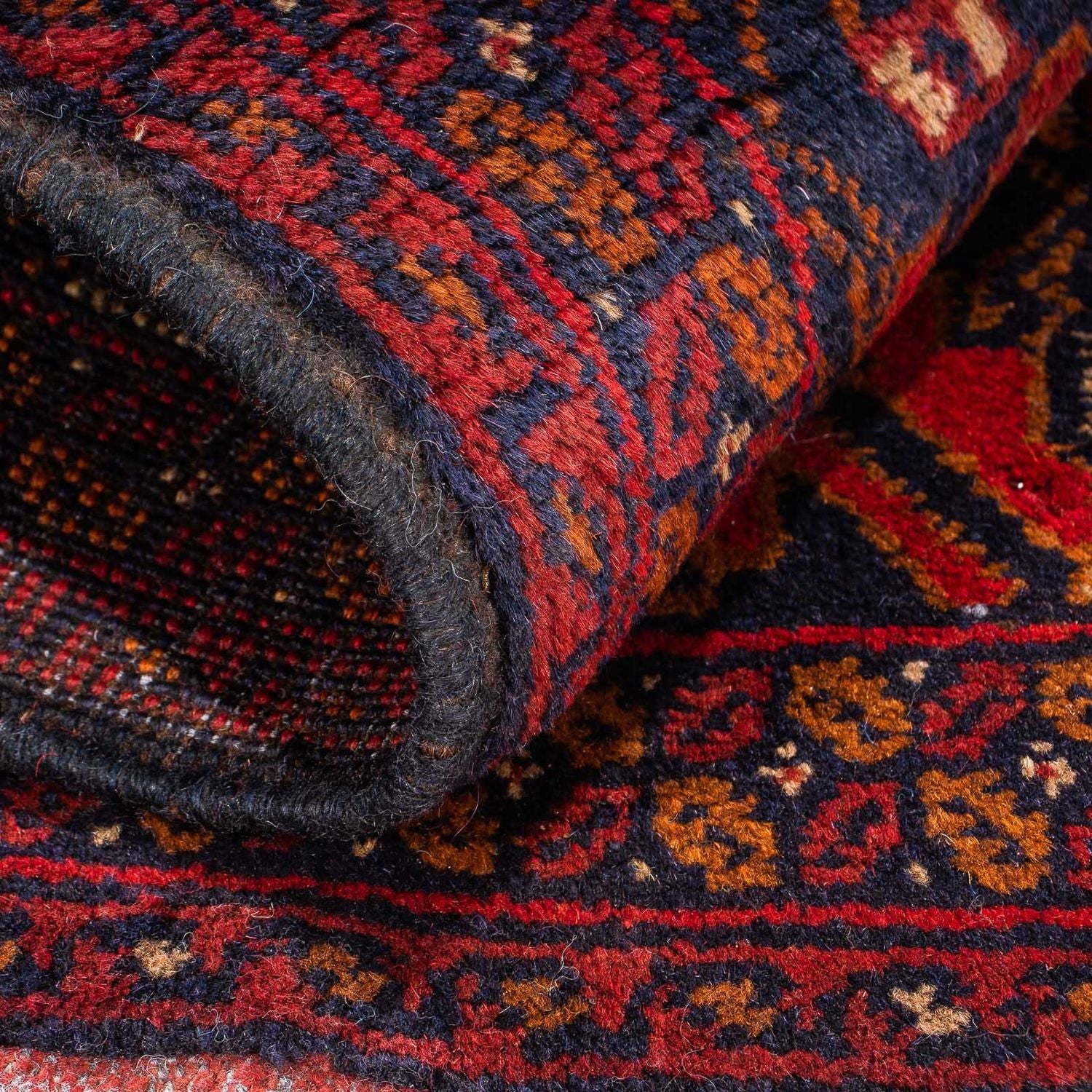 Tappeto afgano - Kunduz - 102 x 52 cm - rosso scuro