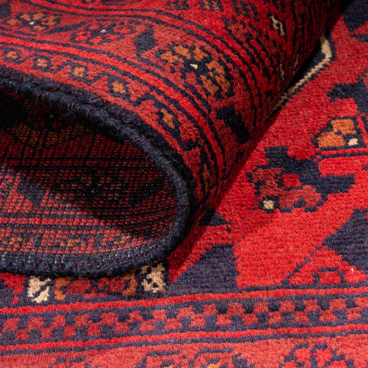 Tappeto afgano - Kunduz - 146 x 102 cm - rosso scuro