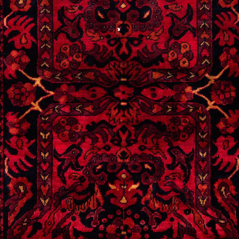 Tappeto afgano - Kunduz - 203 x 102 cm - rosso scuro