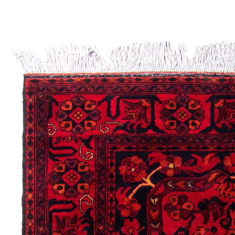 Tappeto afgano - Kunduz - 203 x 102 cm - rosso scuro