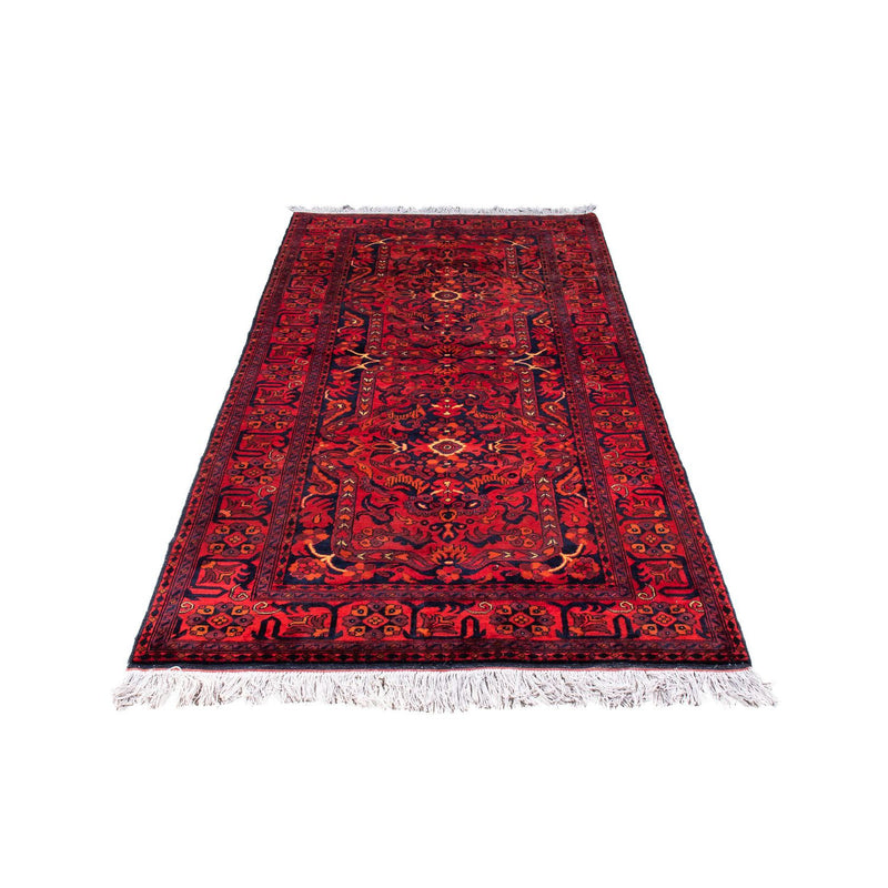 Tappeto afgano - Kunduz - 203 x 102 cm - rosso scuro