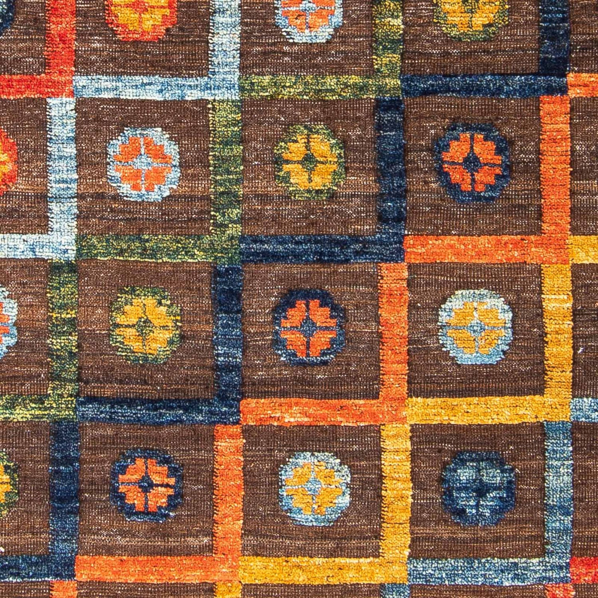 Tappeto Kelim - Splash - 191 x 128 cm - marrone