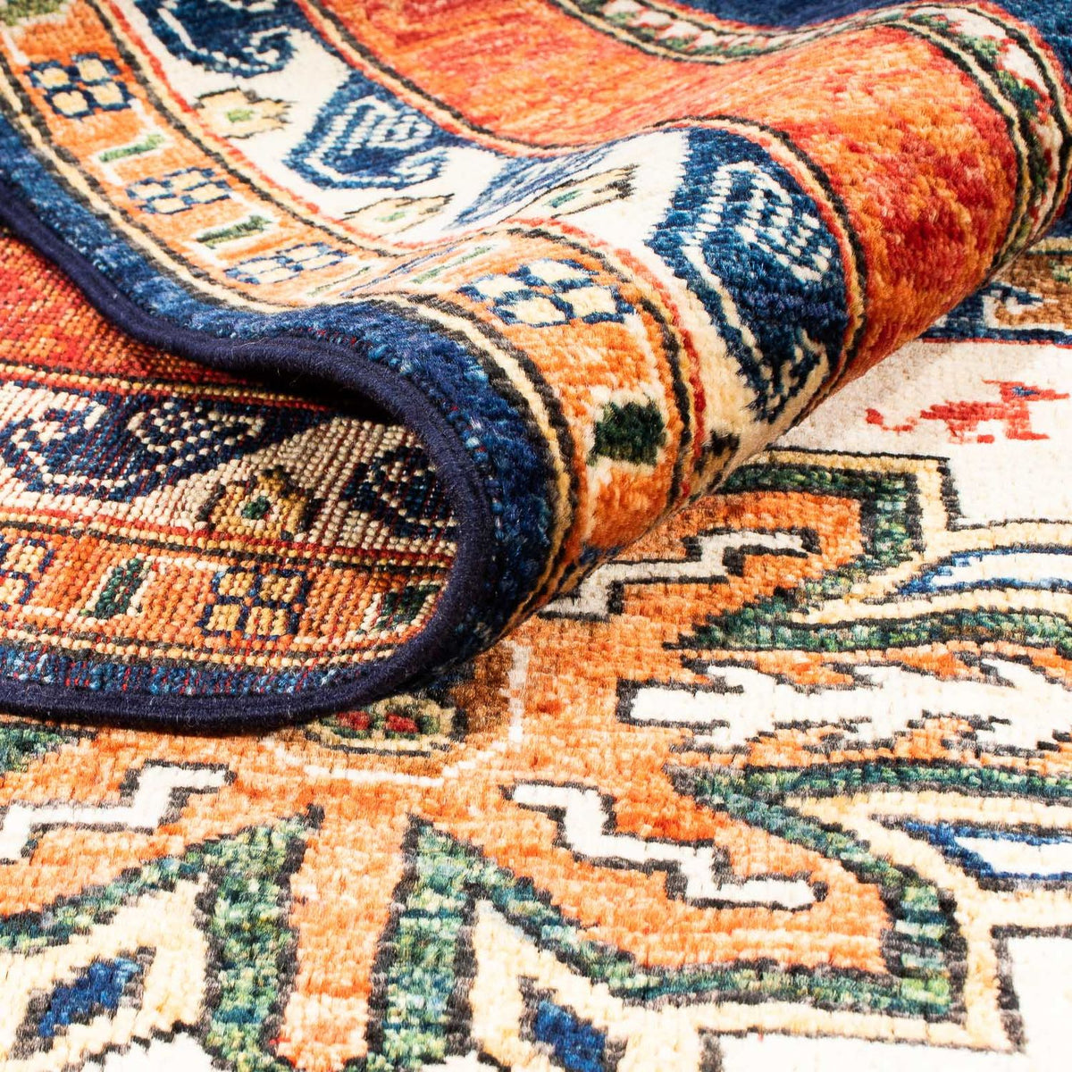 Tappeto afgano - 185 x 122 cm - blu scuro