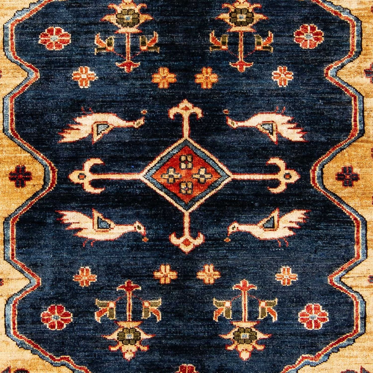 Tappeto afgano - 200 x 152 cm - blu scuro