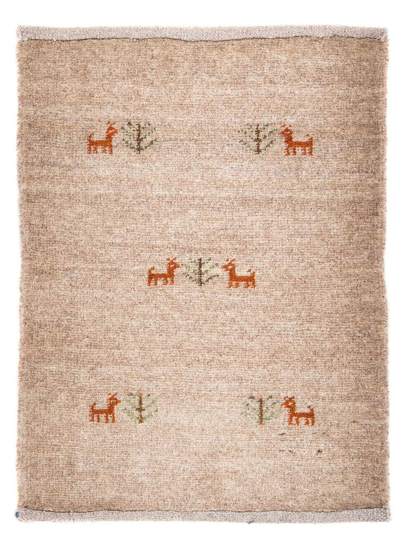 Tappeto Gabbeh - Loribaft Persero - 60 x 40 cm - cioccolato chiaro