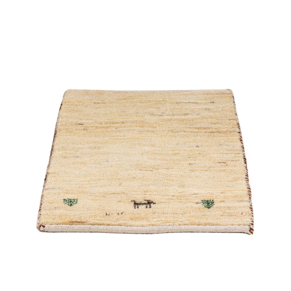 Tappeto Gabbeh - Loribaft Persero quadrato  - 45 x 40 cm - beige