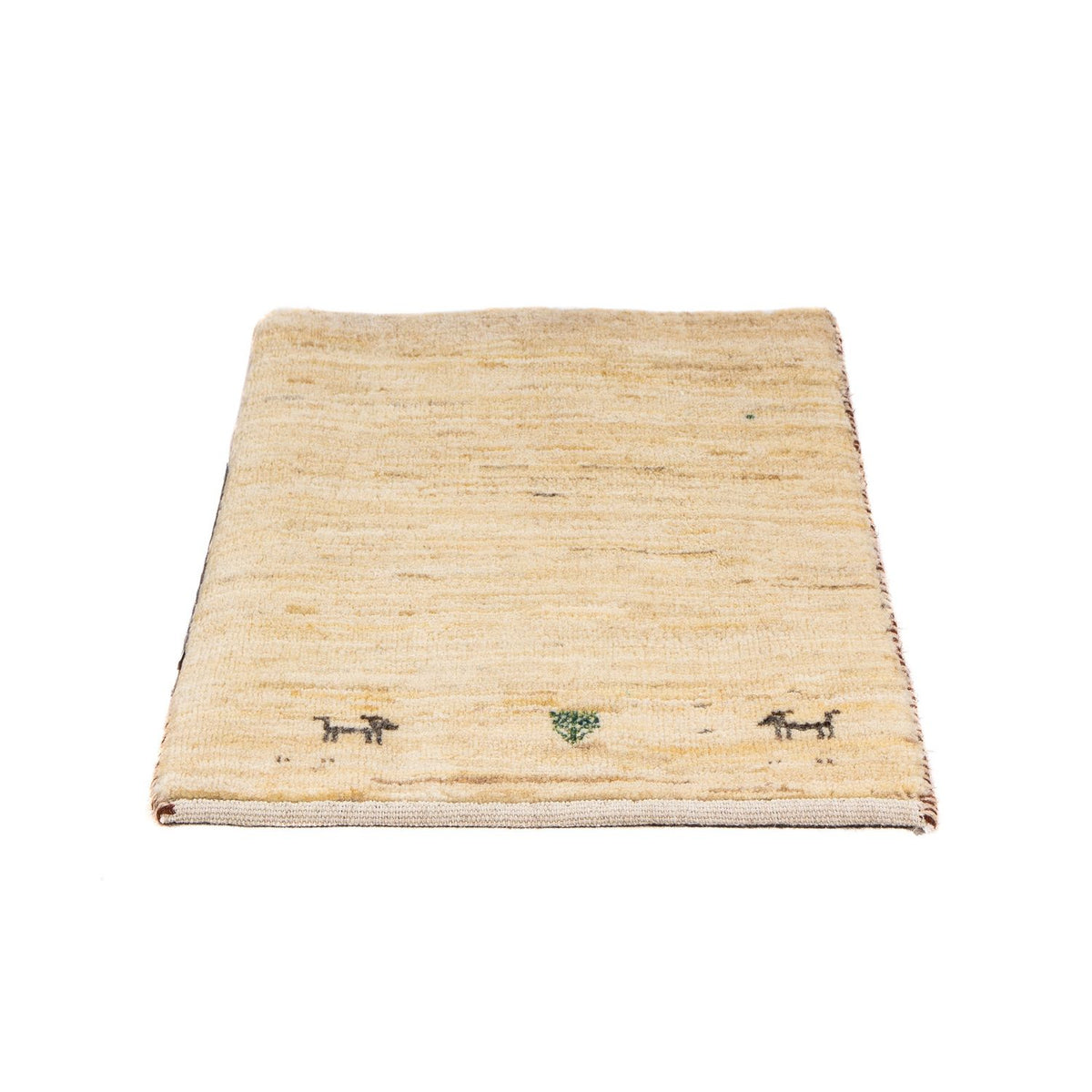 Tappeto Gabbeh - Loribaft Persero quadrato  - 45 x 40 cm - beige