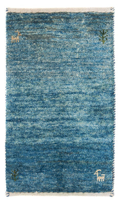 Tappeto Gabbeh - Loribaft Persero - 60 x 40 cm - blu chiaro