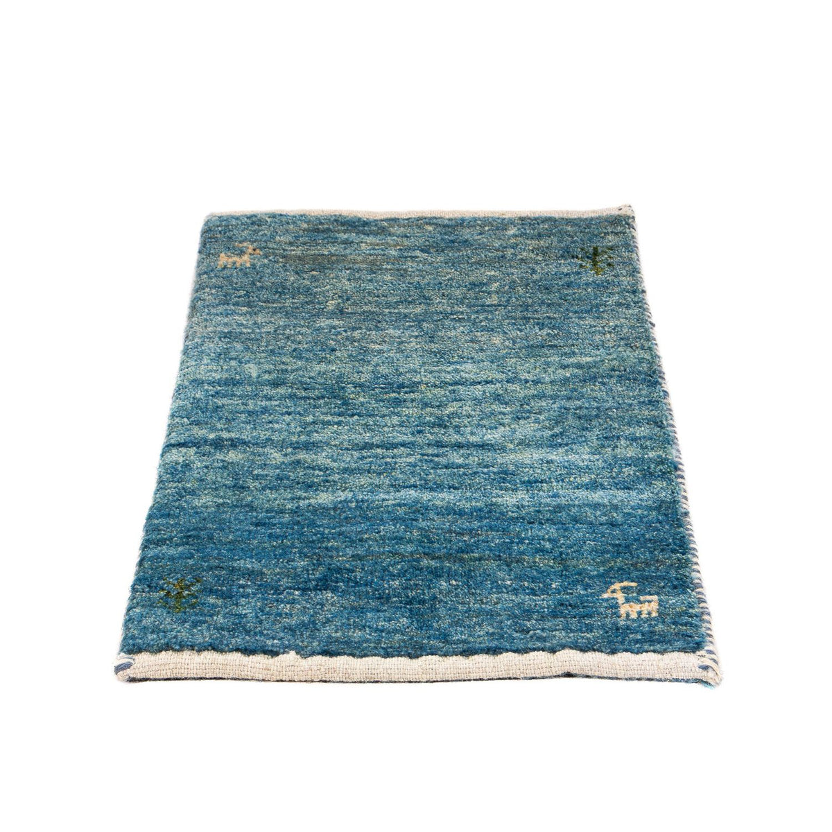 Tappeto Gabbeh - Loribaft Persero - 60 x 40 cm - blu chiaro