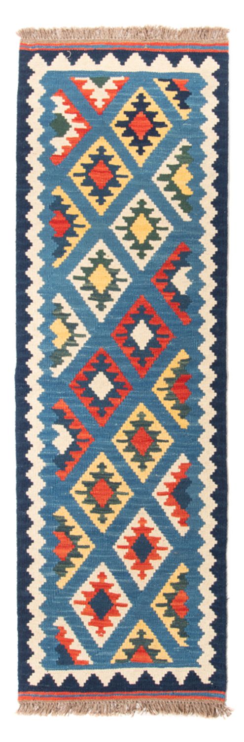 Tappeto corsia Tappeto Kelim - Orientale - 204 x 62 cm - blu