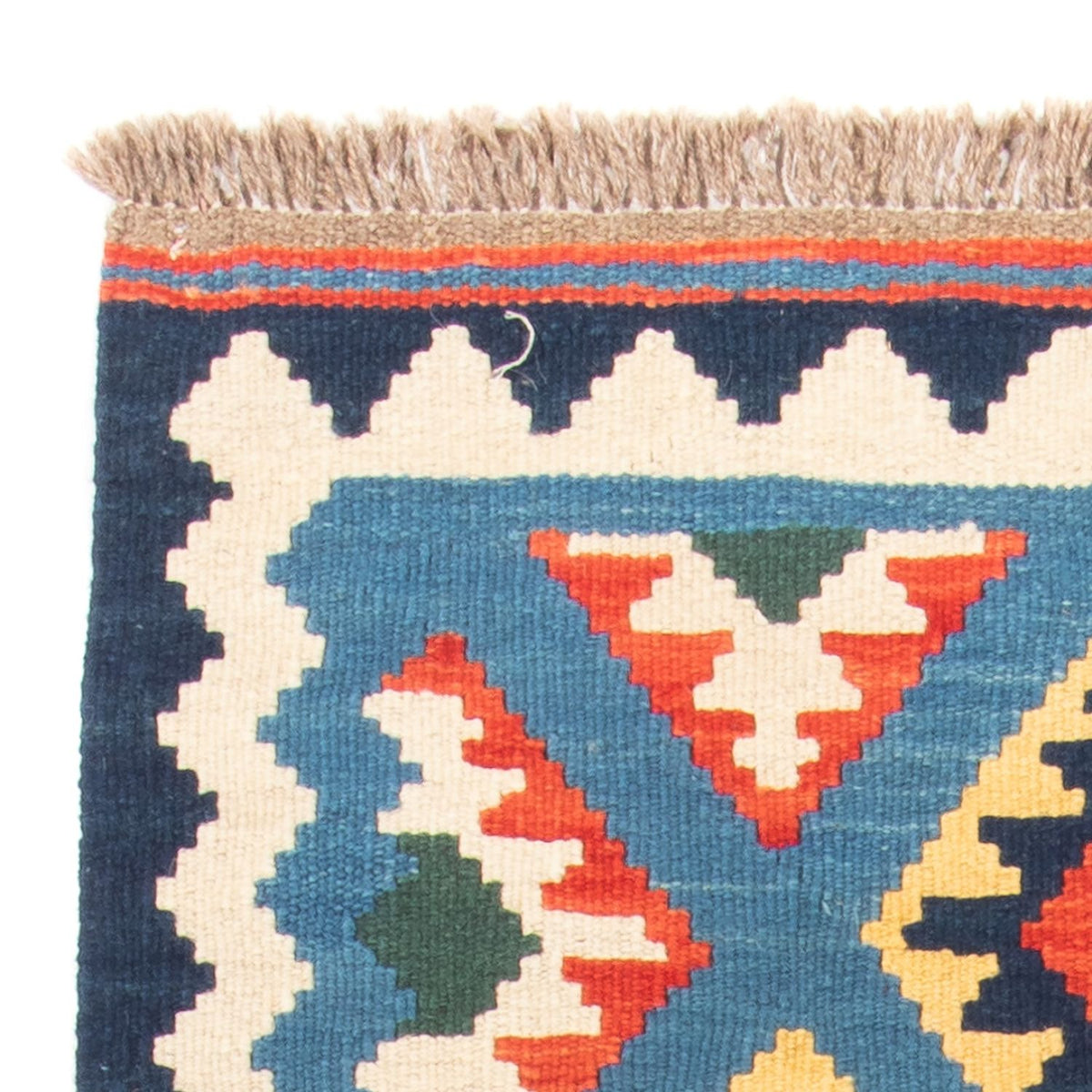 Tappeto corsia Tappeto Kelim - Orientale - 204 x 62 cm - blu