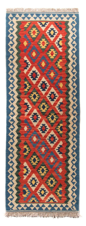 Tappeto corsia Tappeto Kelim - Orientale - 206 x 60 cm - rosso scuro