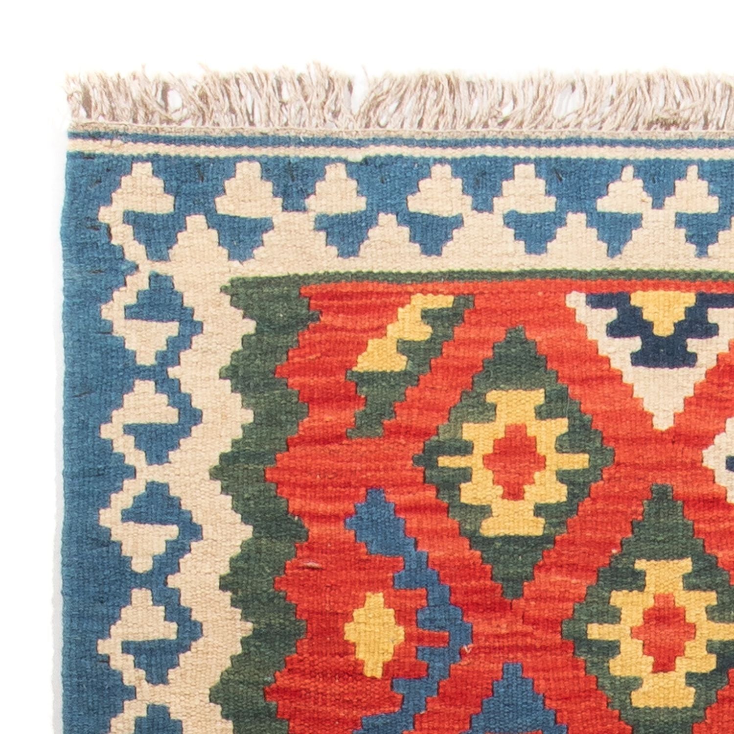 Tappeto corsia Tappeto Kelim - Orientale - 206 x 60 cm - rosso scuro