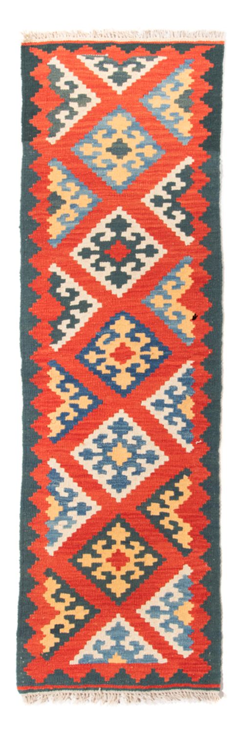 Tappeto corsia Tappeto Kelim - Orientale - 207 x 62 cm - rosso scuro