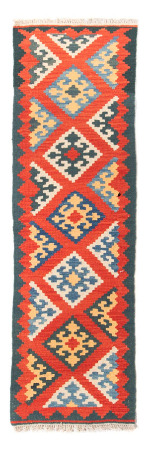 Tappeto corsia Tappeto Kelim - Orientale - 207 x 62 cm - rosso scuro