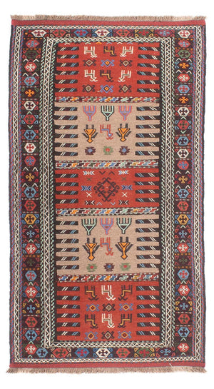 Tappeto corsia Tappeto Kelim - Orientale - 200 x 100 cm - multicolore