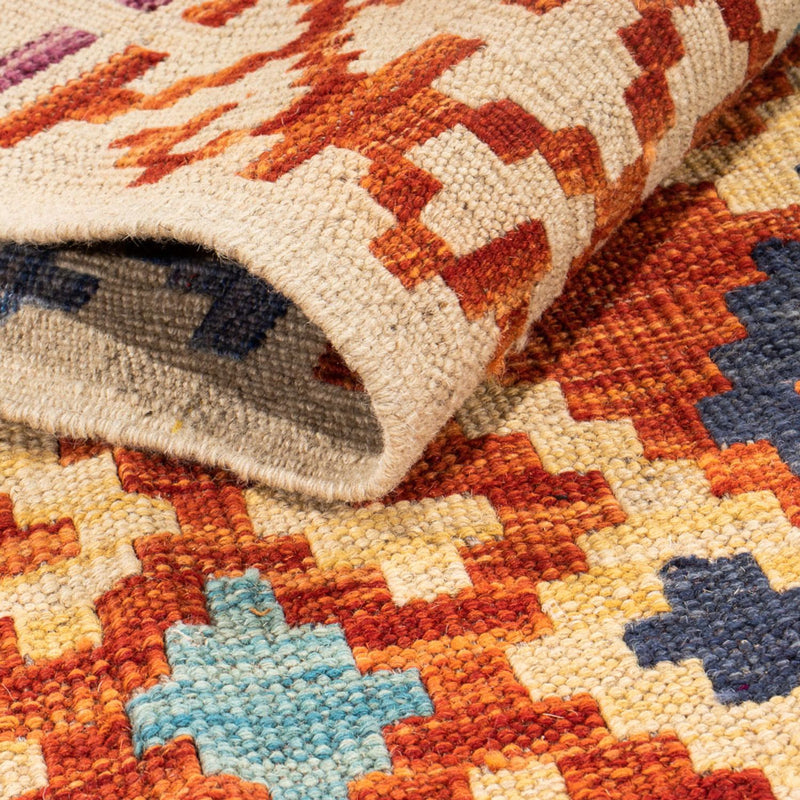 Tappeto corsia Tappeto Kelim - Splash - 302 x 83 cm - multicolore