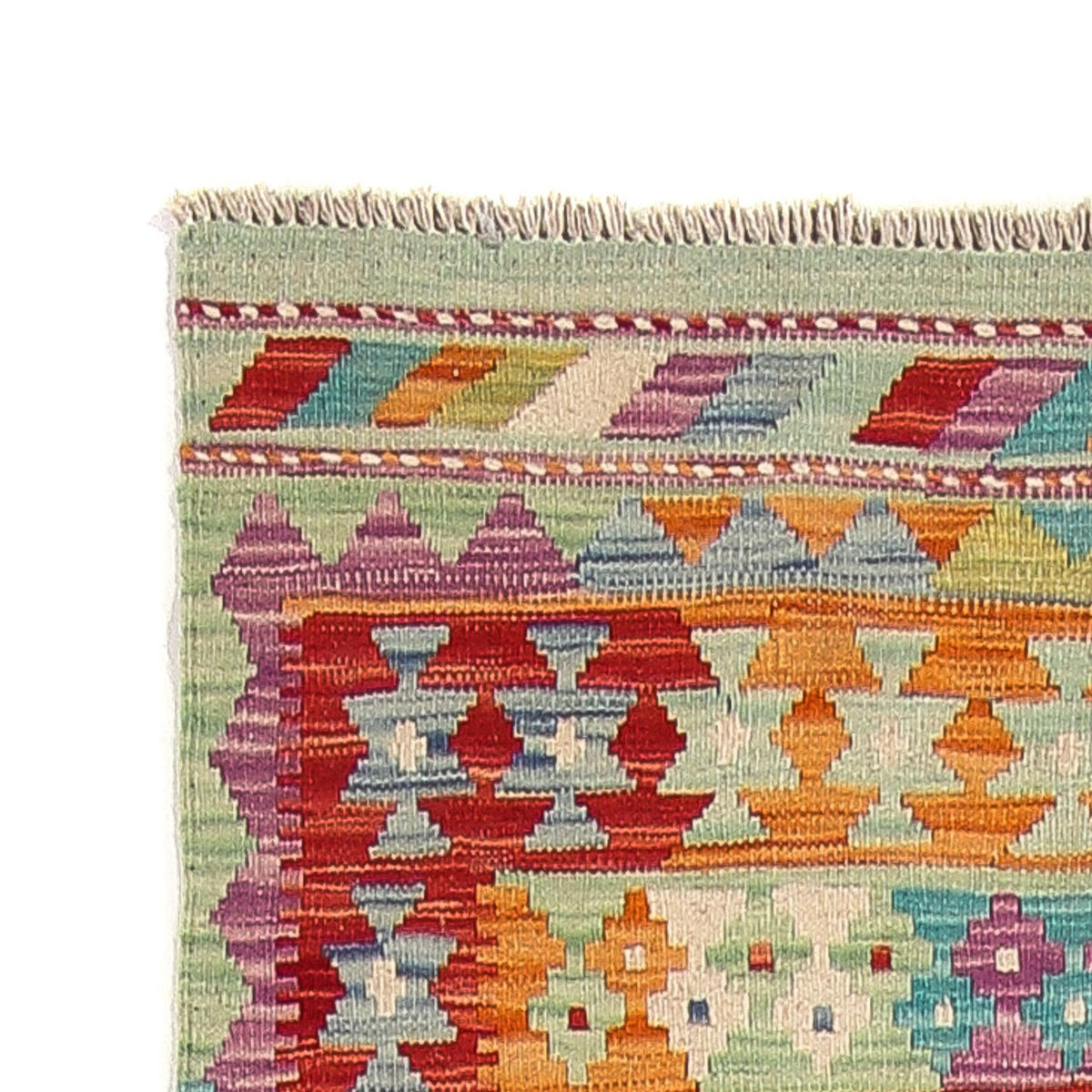 Tappeto corsia Tappeto Kelim - Splash - 309 x 84 cm - multicolore