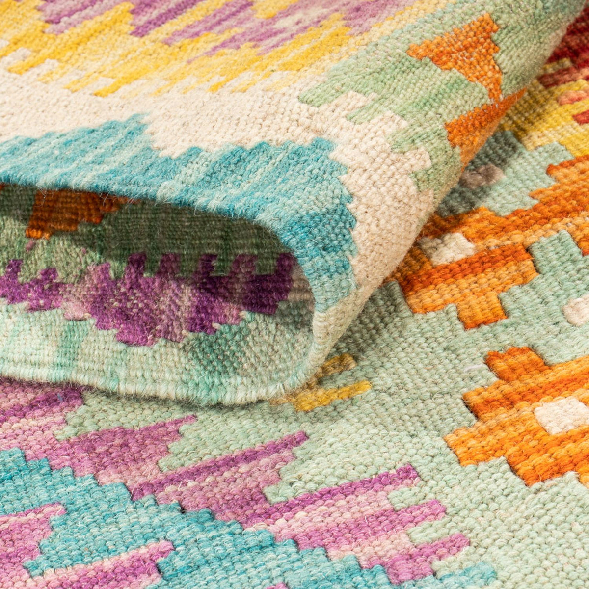 Tappeto corsia Tappeto Kelim - Splash - 309 x 84 cm - multicolore