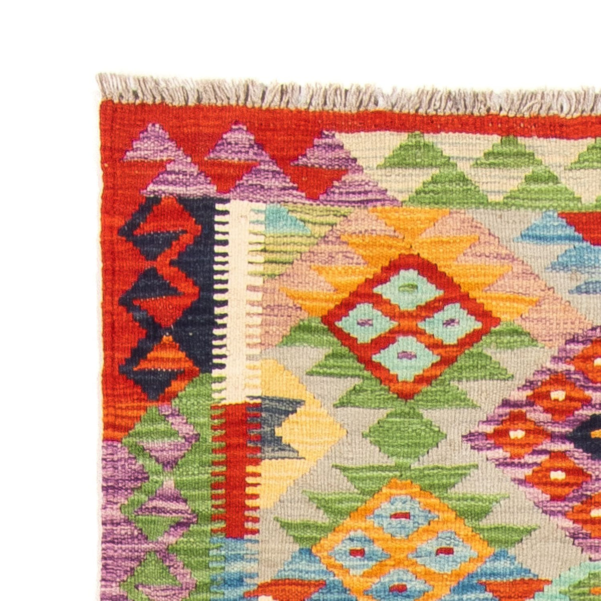 Tappeto corsia Tappeto Kelim - Splash - 195 x 75 cm - multicolore