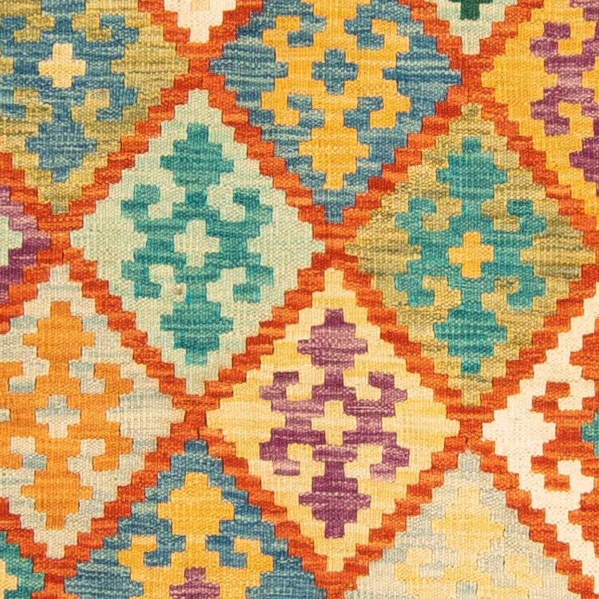 Tappeto corsia Tappeto Kelim - Splash - 297 x 86 cm - multicolore