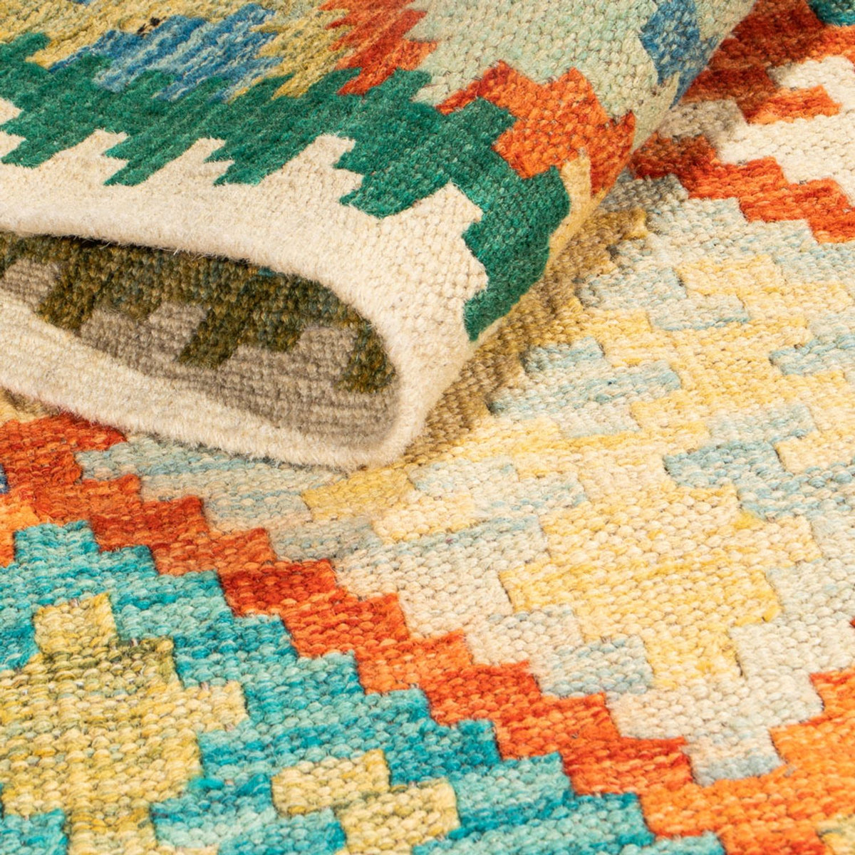 Tappeto corsia Tappeto Kelim - Splash - 297 x 86 cm - multicolore