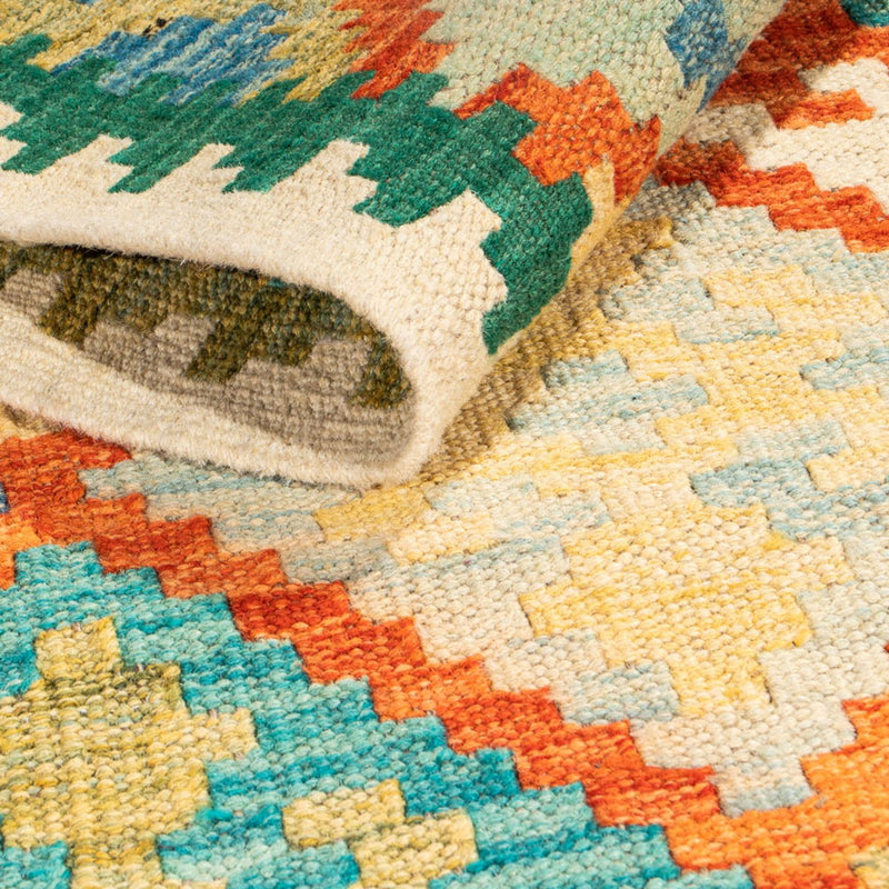 Tappeto corsia Tappeto Kelim - Splash - 297 x 86 cm - multicolore