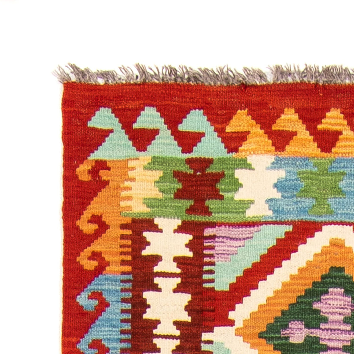 Tappeto corsia Tappeto Kelim - Splash - 292 x 80 cm - multicolore