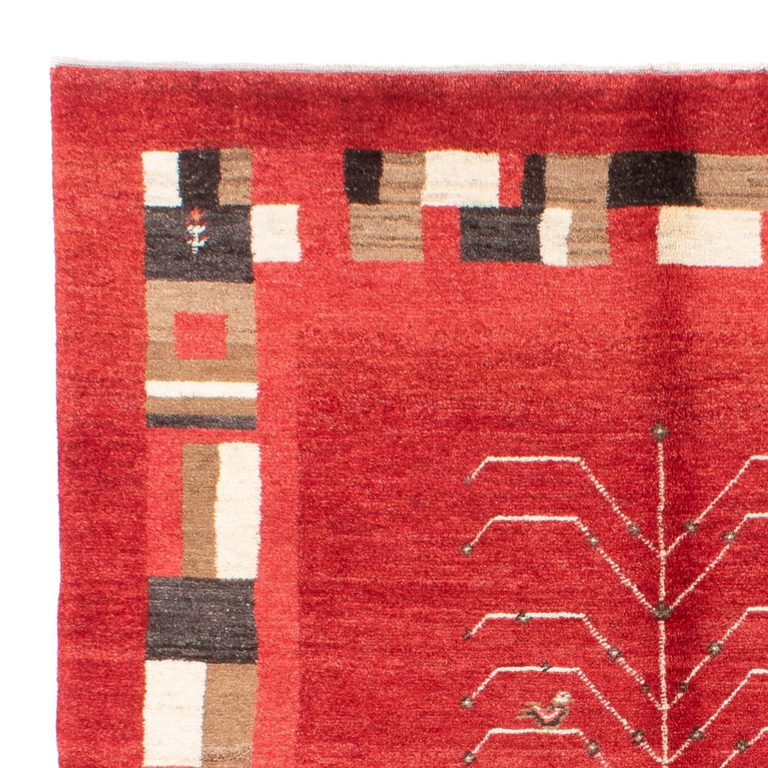 Tappeto Gabbeh - Persero - 191 x 147 cm - rosso