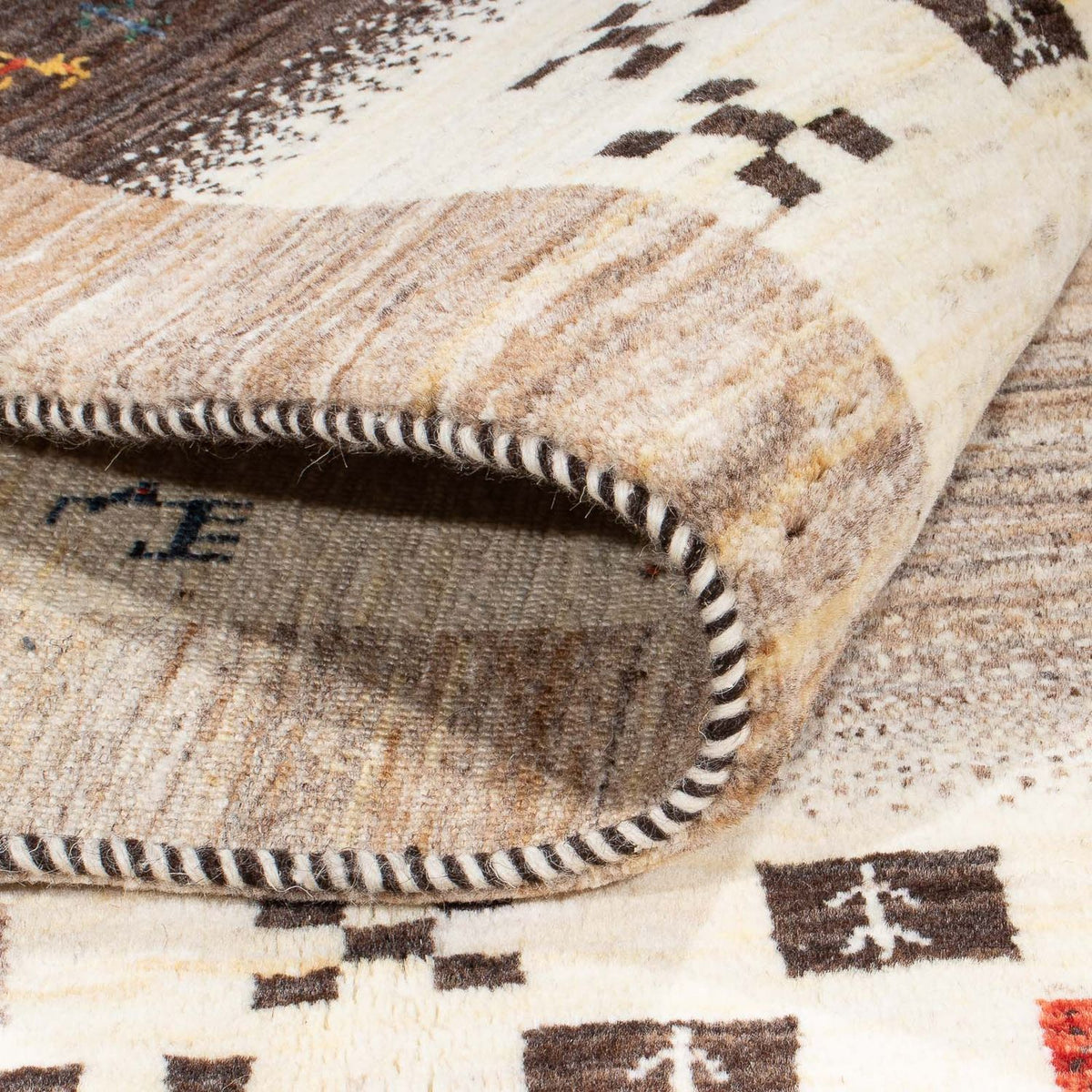 Tappeto Gabbeh - Loribaft Persero - 186 x 117 cm - naturale