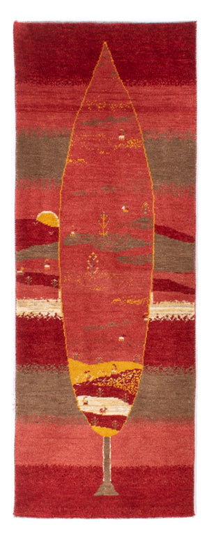 Tappeto corsia Tappeto Gabbeh - Persero - 205 x 74 cm - rosso