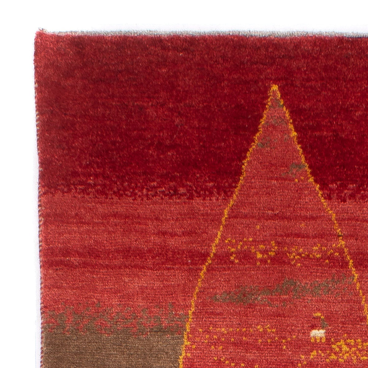 Tappeto corsia Tappeto Gabbeh - Persero - 205 x 74 cm - rosso