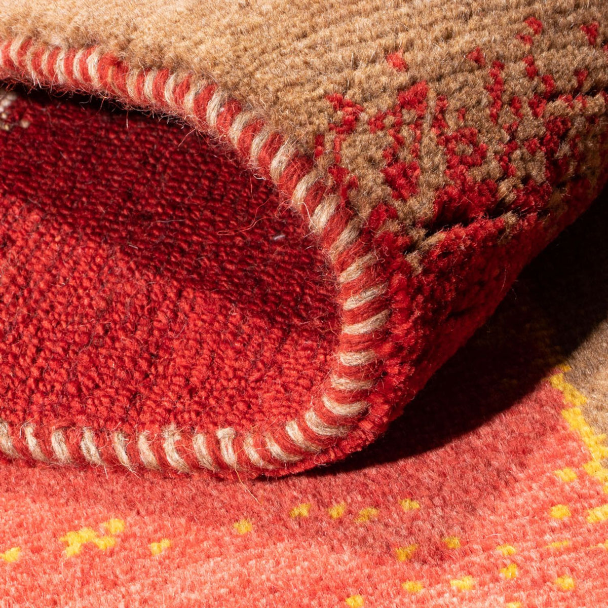 Tappeto corsia Tappeto Gabbeh - Persero - 205 x 74 cm - rosso