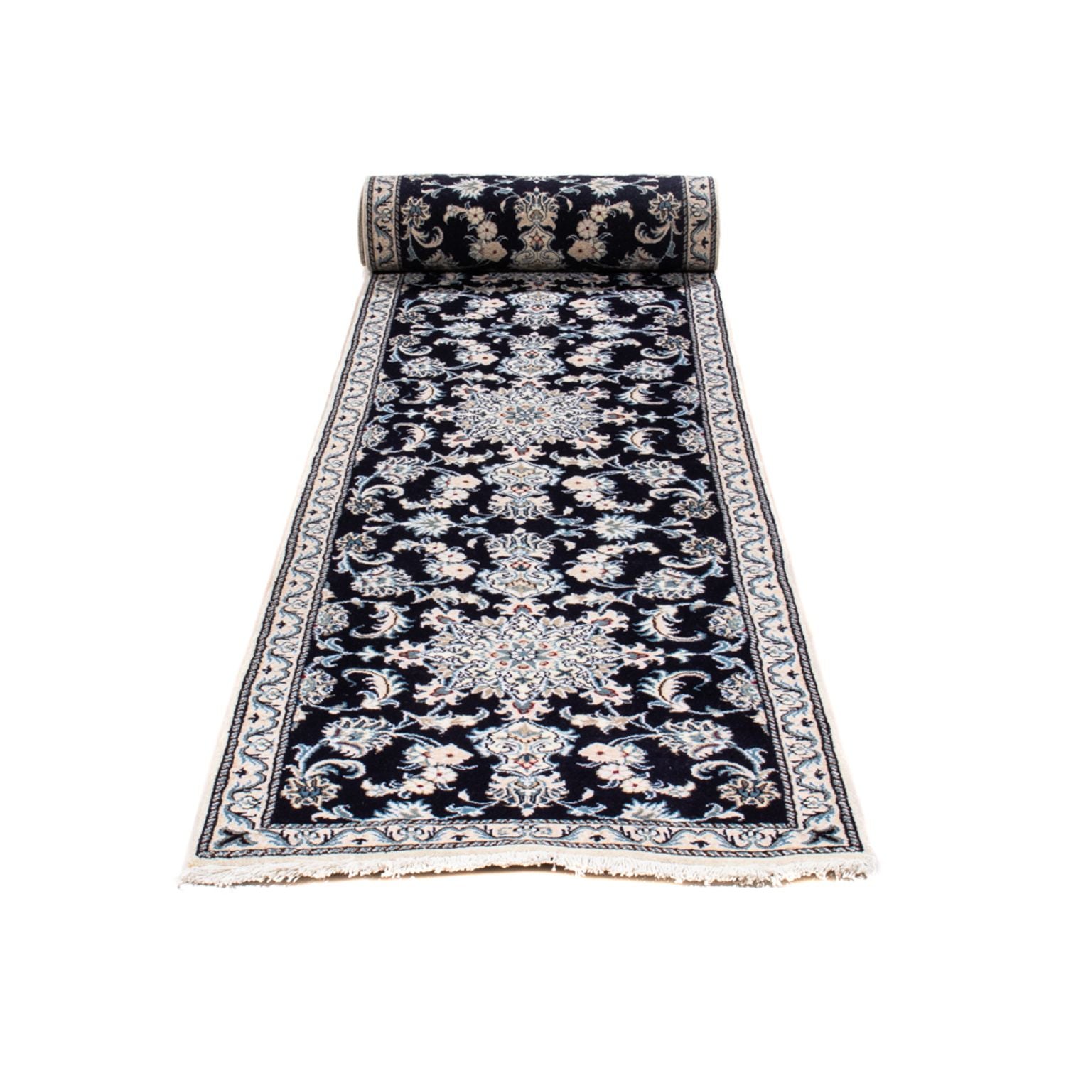 Tappeto corsia Tappeto Persero - Nain - 374 x 77 cm - blu scuro