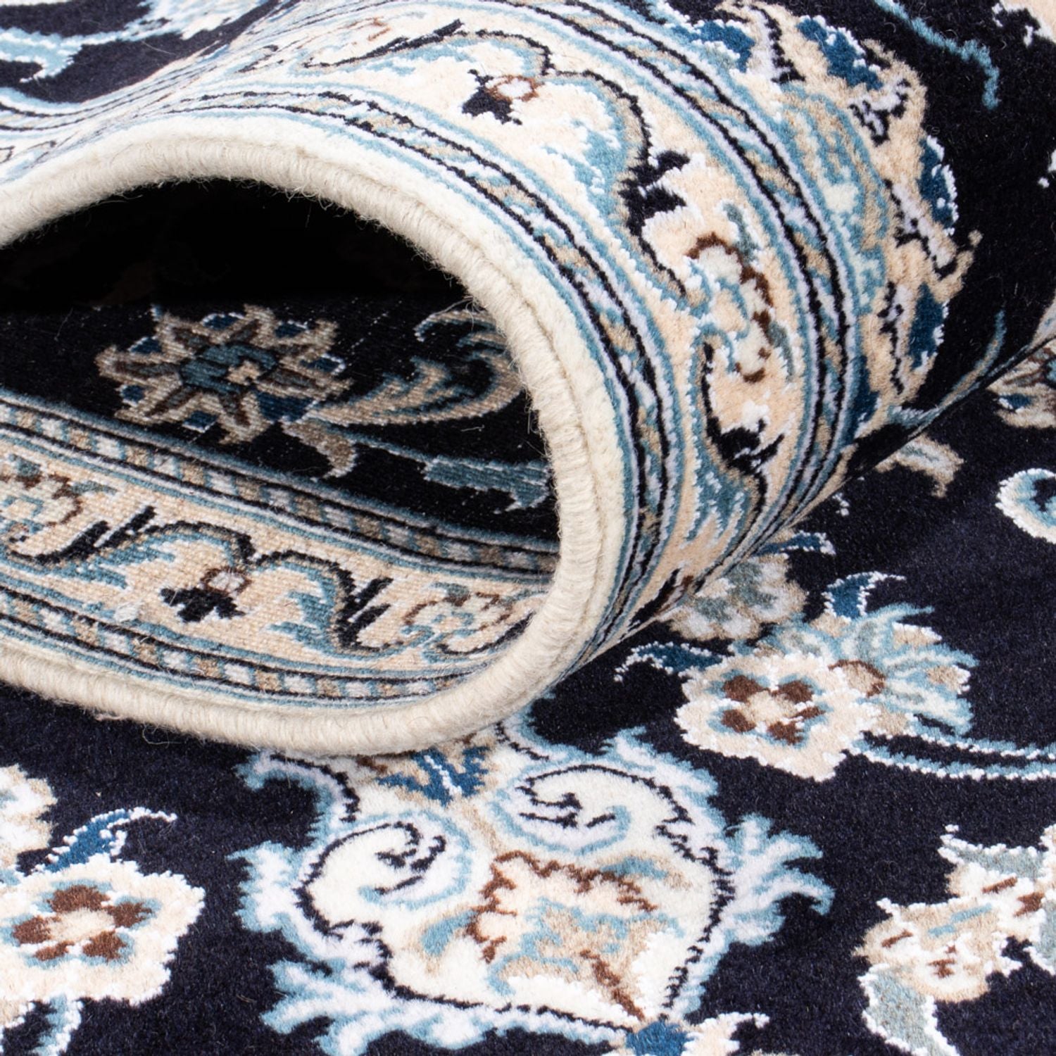 Tappeto corsia Tappeto Persero - Nain - 287 x 79 cm - blu scuro