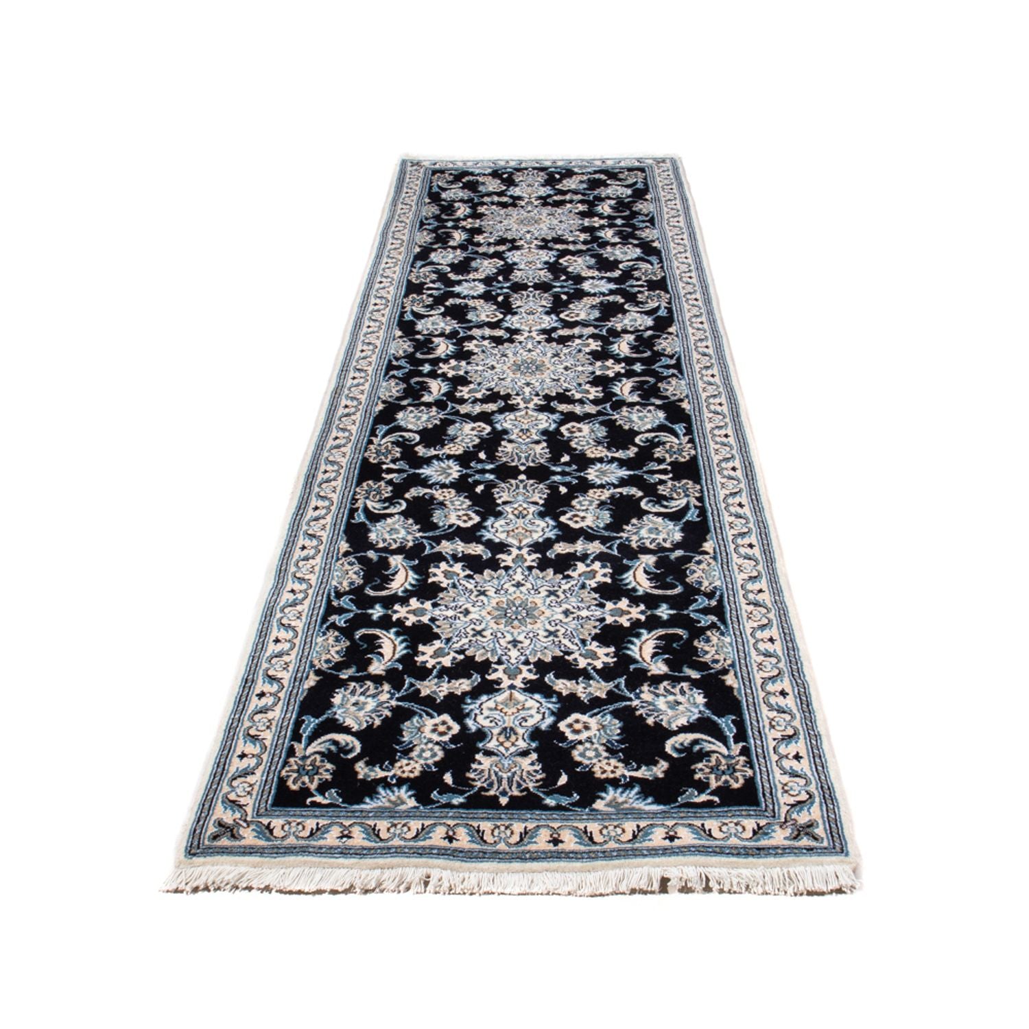 Tappeto corsia Tappeto Persero - Nain - 287 x 79 cm - blu scuro