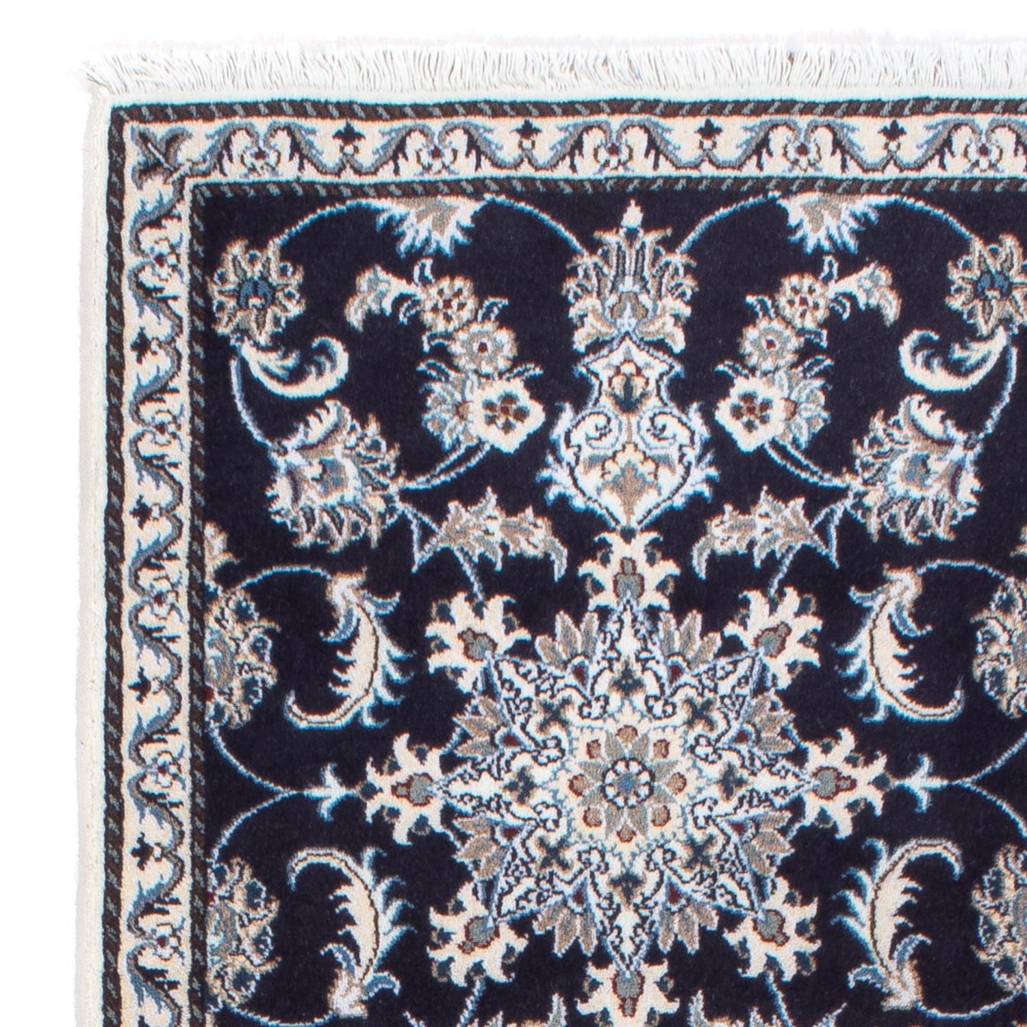 Tappeto corsia Tappeto Persero - Nain - 200 x 79 cm - blu scuro