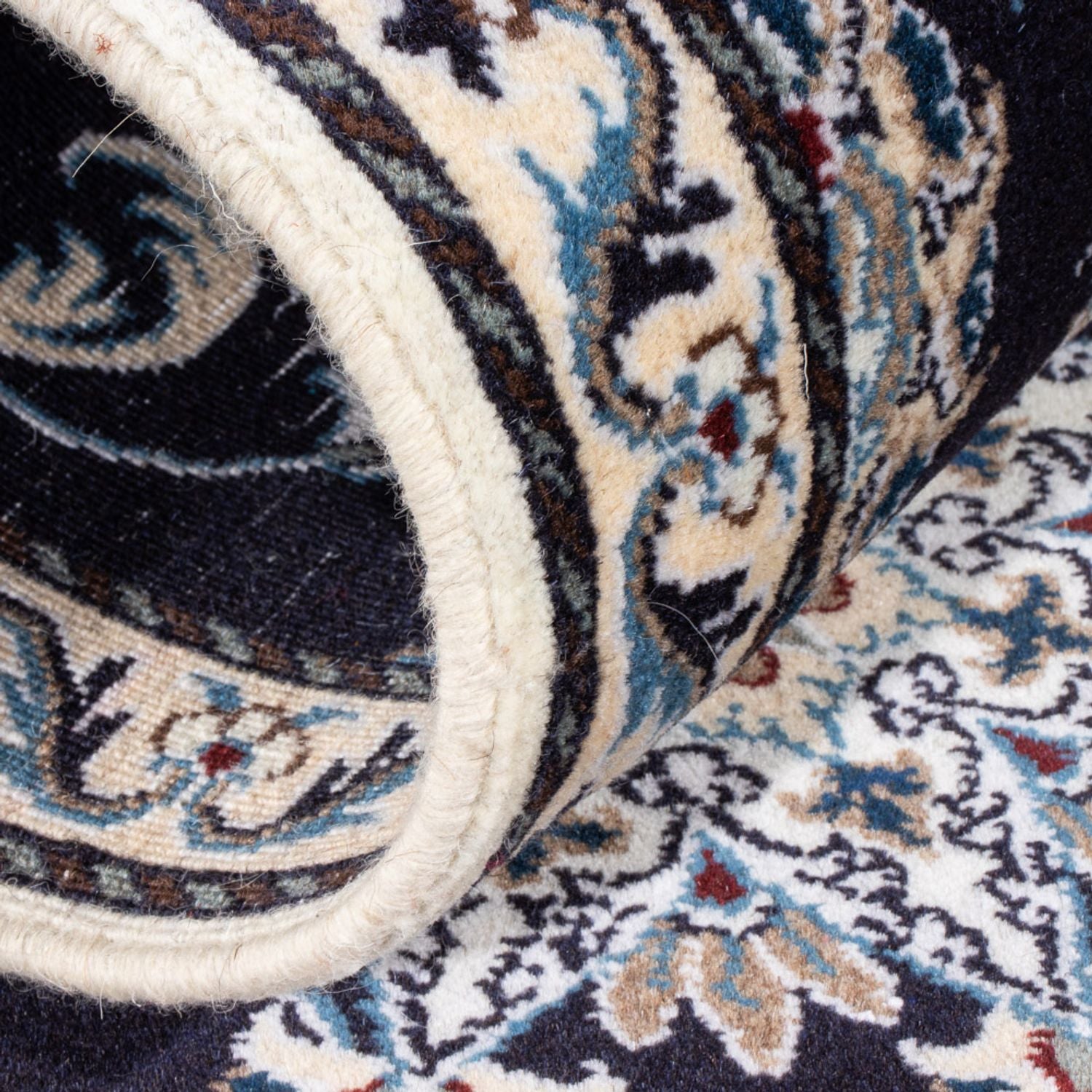 Tappeto corsia Tappeto Persero - Nain - 200 x 79 cm - blu scuro