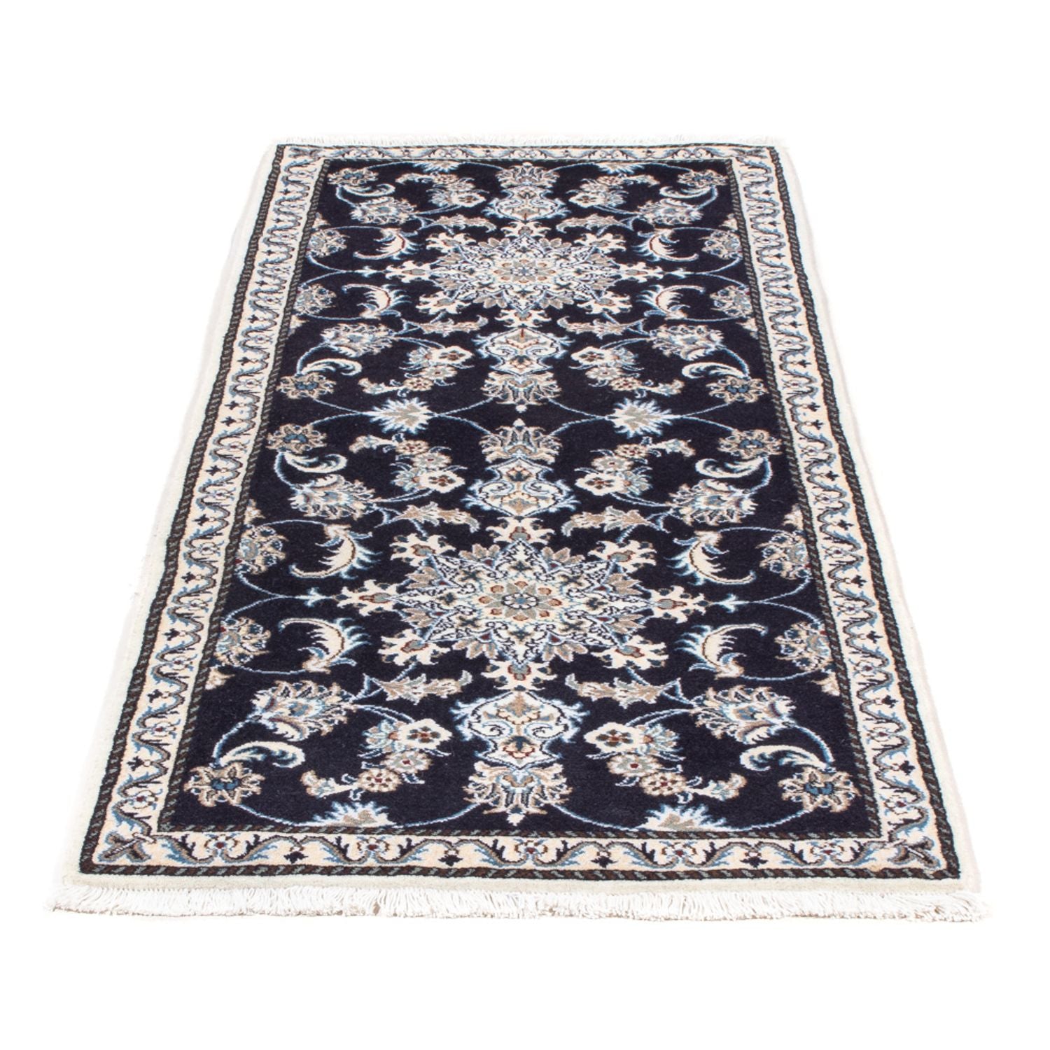 Tappeto corsia Tappeto Persero - Nain - 200 x 79 cm - blu scuro